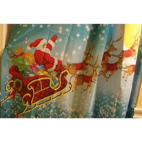 Christmas Shower Curtin Never Used still in package - Picture 5 of 5